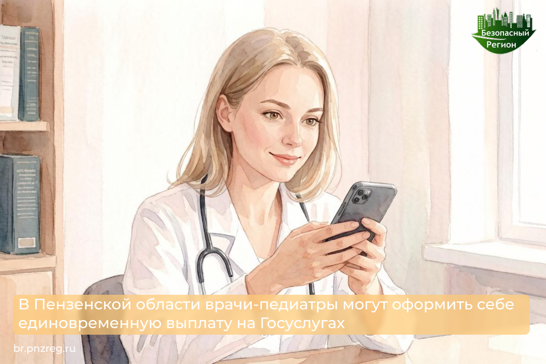 В Пензенской области врачи-педиатры могут оформить себе единовременную выплату на Госуслугах