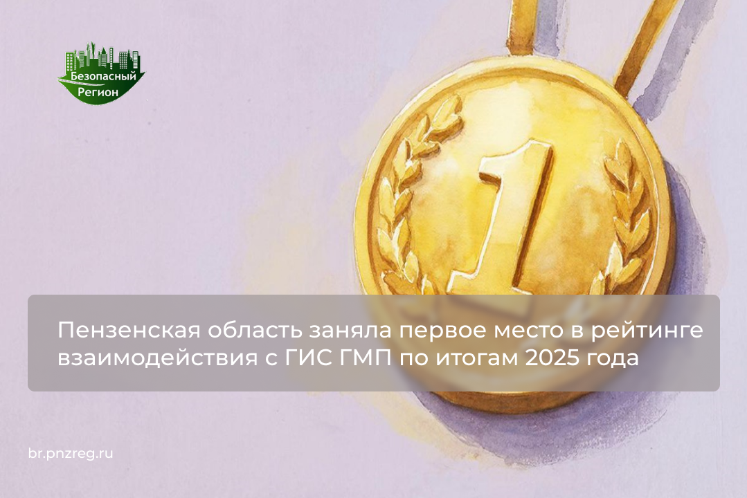 Пензенская область заняла первое место в рейтинге взаимодействия с ГИС ГМП по итогам 2025 года