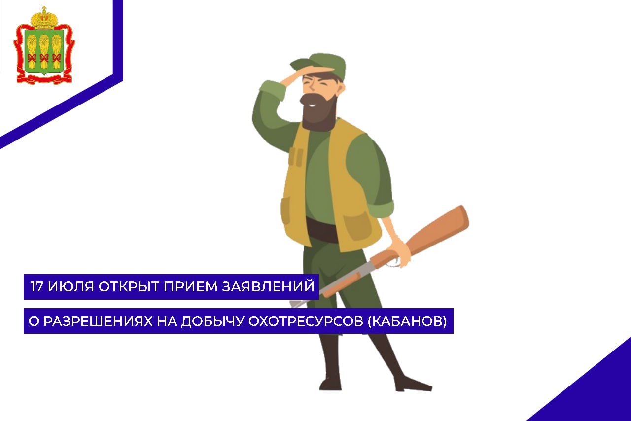 17 июля открыт прием заявлений о разрешениях на добычу охотресурсов (кабанов)