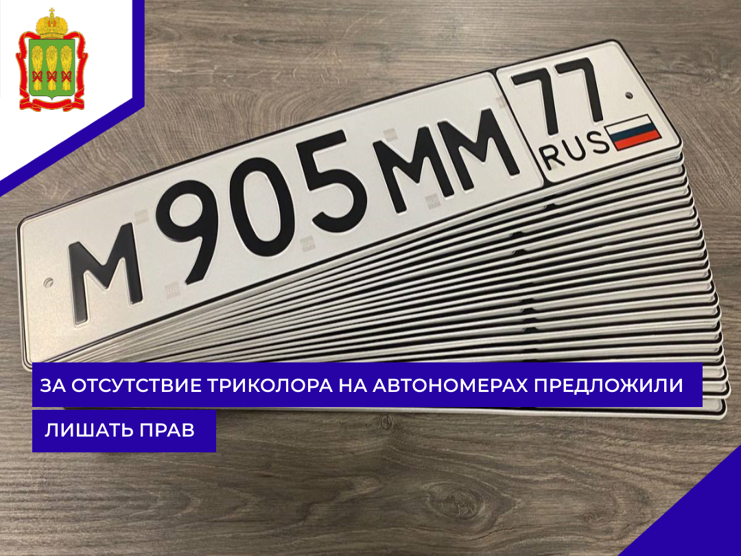 За отсутствие триколора на автономерах предложили лишать прав
