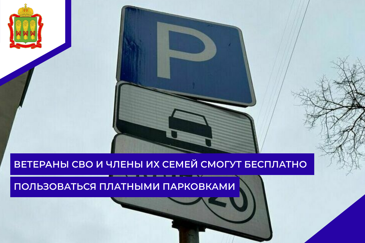 Ветераны СВО и члены их семей смогут бесплатно пользоваться платными парковками