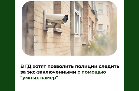 В ГД хотят позволить полиции следить за экс-заключенными с помощью "умных камер"