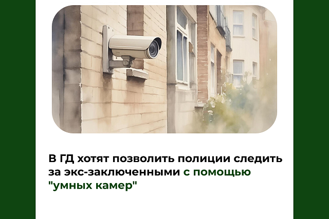 В ГД хотят позволить полиции следить за экс-заключенными с помощью "умных камер"