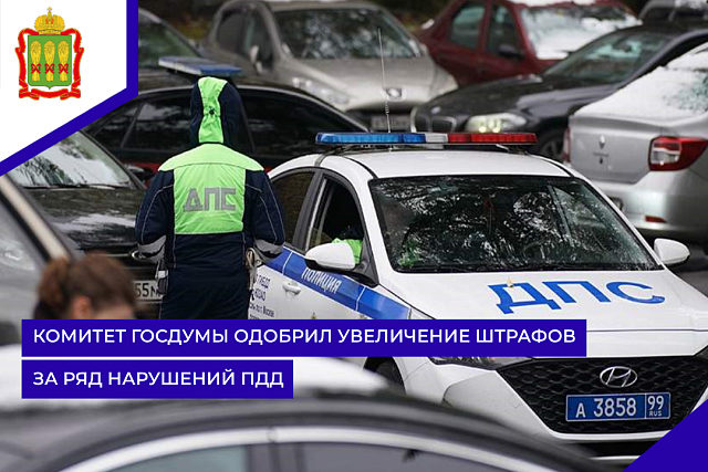 Комитет Госдумы одобрил увеличение штрафов за ряд нарушений ПДД