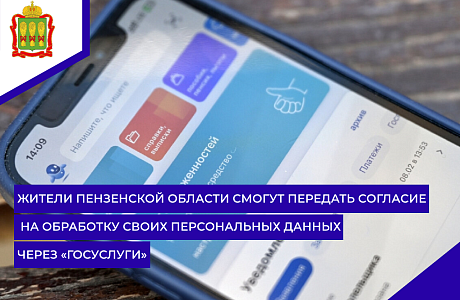 Жители Пензенской области смогут передать согласие на обработку своих персональных данных через «Госуслуги»