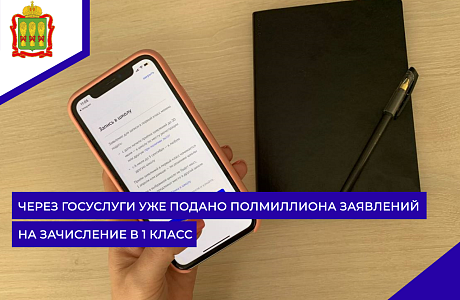 Через Госуслуги уже подано полмиллиона заявлений на зачисление в 1 класс