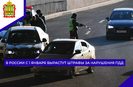 В России с 1 января вырастут штрафы за нарушения ПДД