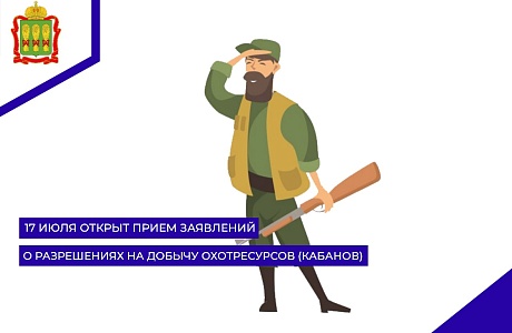 17 июля открыт прием заявлений о разрешениях на добычу охотресурсов (кабанов)