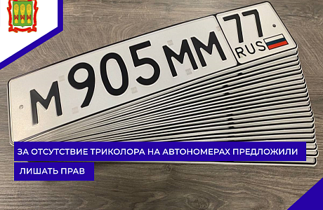 За отсутствие триколора на автономерах предложили лишать прав