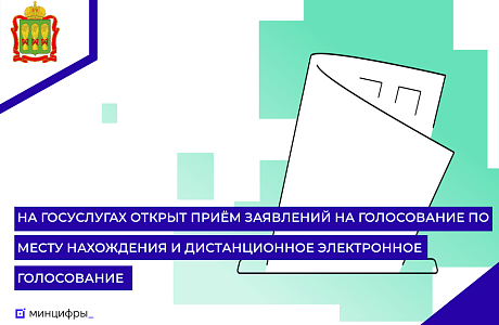 На Госуслугах открыт приём заявлений на голосование по месту нахождения и дистанционное электронное голосование 