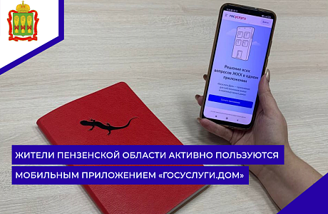Жители Пензенской области активно пользуются мобильным приложением «Госуслуги.Дом»