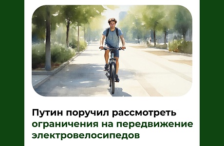 Путин поручил рассмотреть ограничения на передвижение электровелосипедов